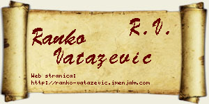 Ranko Vatazević vizit kartica